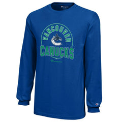 NHL Vancouver Canucks Champion Youth Long-Sleeve Jersey T-Shirt - Royal