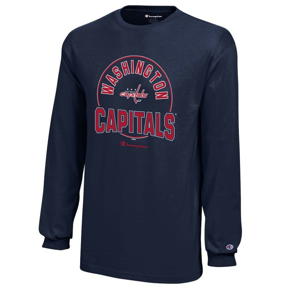 NHL Washington Capitals Champion Youth Long-Sleeve Jersey T-Shirt - Navy