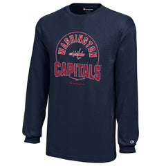 NHL Washington Capitals Champion Youth Long-Sleeve Jersey T-Shirt - Navy