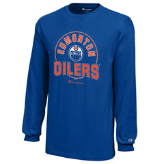 NHL Edmonton Oilers Champion Youth Long-Sleeve Jersey T-Shirt - Royal