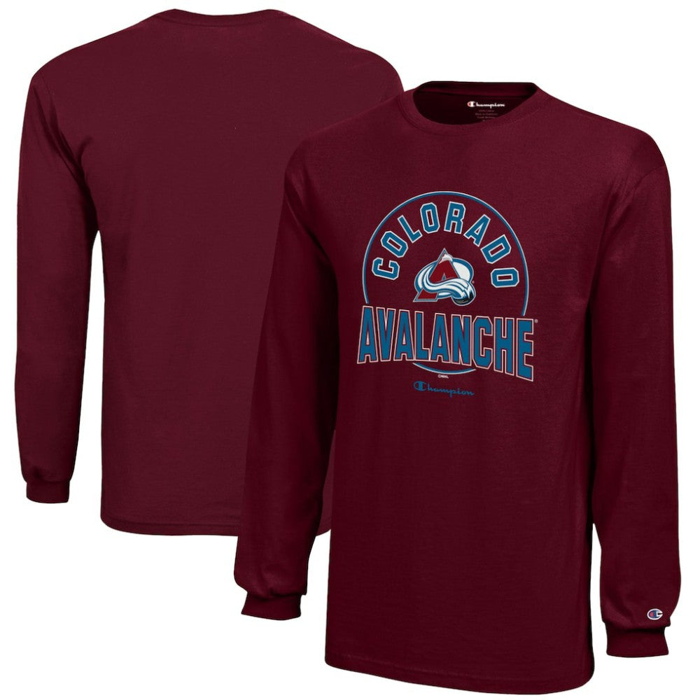NHL Colorado Avalanche Champion Youth Long-Sleeve Jersey T-Shirt - Burgundy