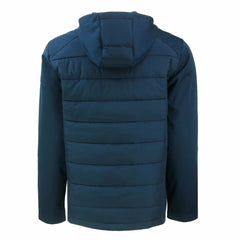 Kansas City Chiefs Cutter & Buck Americana Evoke Hybrid Eco Softshell Recycled Full-Zip Hooded Jacket Navy