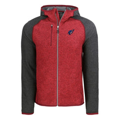 Arizona Cardinals Cutter & Buck Americana Mainsail Full-Zip Hooded Jacket Heather Cardinal/Heather Charcoal