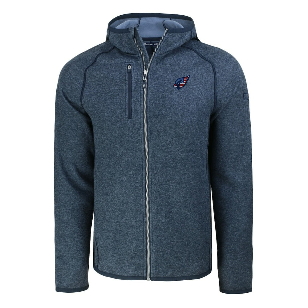 Arizona Cardinals Cutter & Buck Americana Mainsail Full-Zip Hooded Jacket Heather Navy