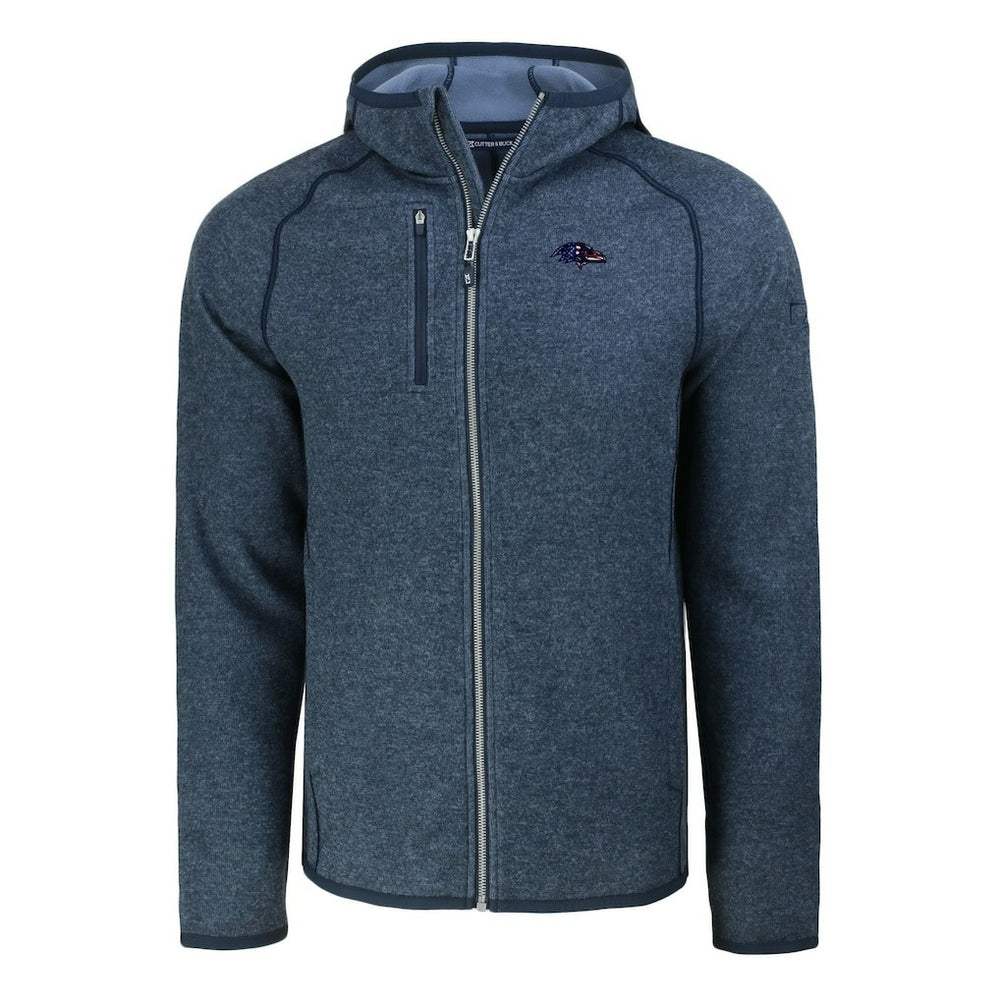 Baltimore Ravens Cutter & Buck Americana Mainsail Full-Zip Hooded Jacket Heather Navy