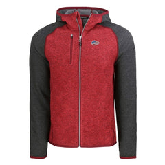 Kansas City Chiefs Cutter & Buck Americana Mainsail Full-Zip Hooded Jacket Heather Red/Heather Charcoal