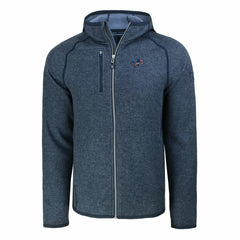 Detroit Lions Cutter & Buck Americana Mainsail Full-Zip Hooded Jacket Heather Navy