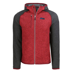 Seattle Seahawks Cutter & Buck Americana Mainsail Full-Zip Hooded Jacket Heather Red/Heather Charcoal