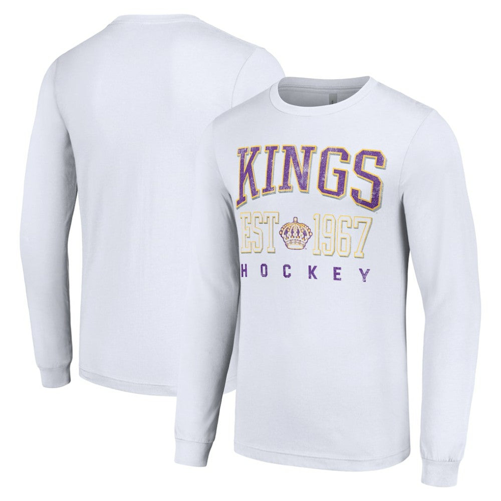 NHL Los Angeles Kings Starter Retro Graphic Long Sleeve Crew T-Shirt - White