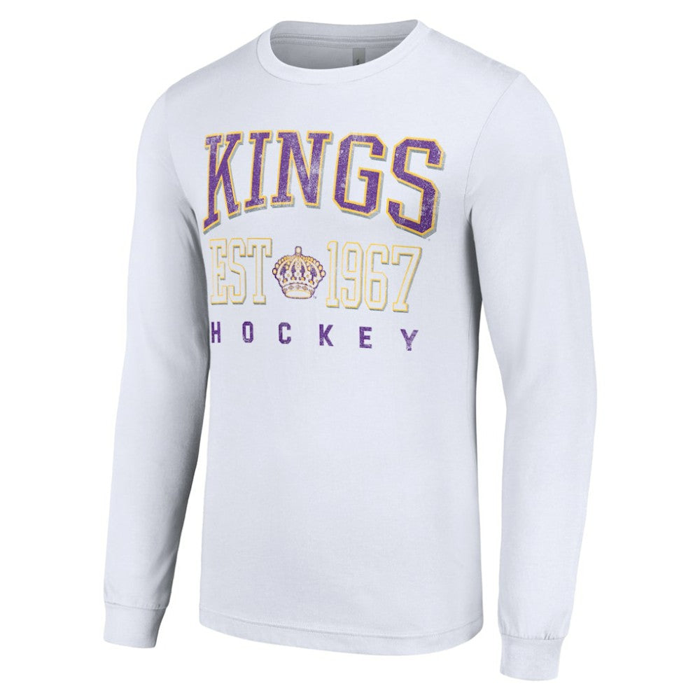 NHL Los Angeles Kings Starter Retro Graphic Long Sleeve Crew T-Shirt - White