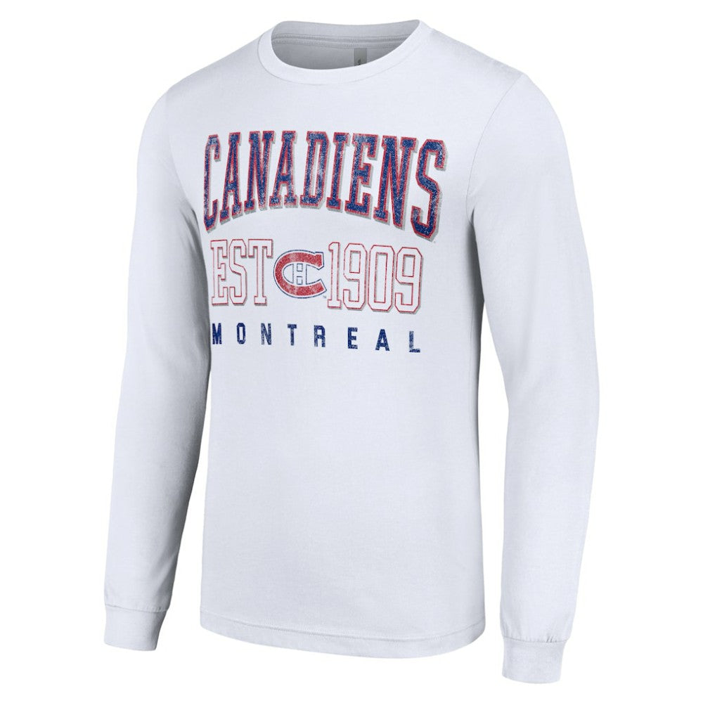 NHL Montreal Canadiens Starter Retro Graphic Long Sleeve Crew T-Shirt - White