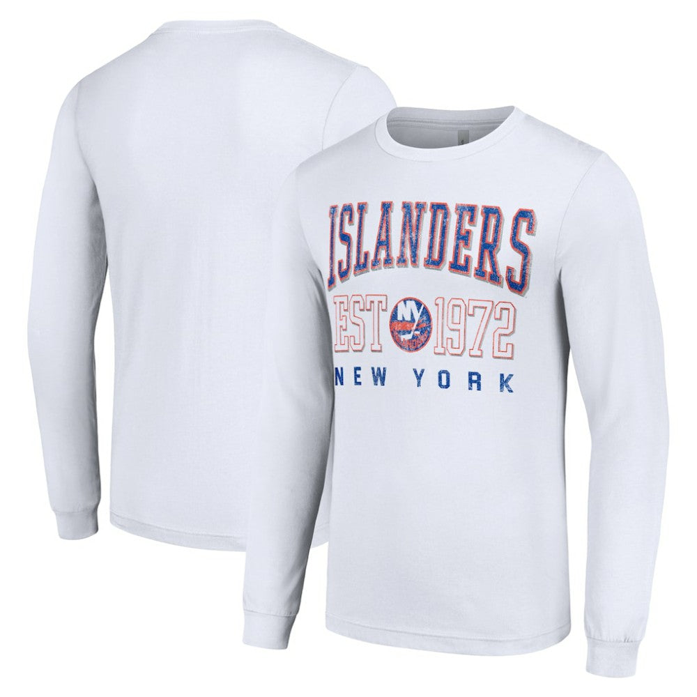 NHL New York Islanders Starter Retro Graphic Long Sleeve Crew T-Shirt - White