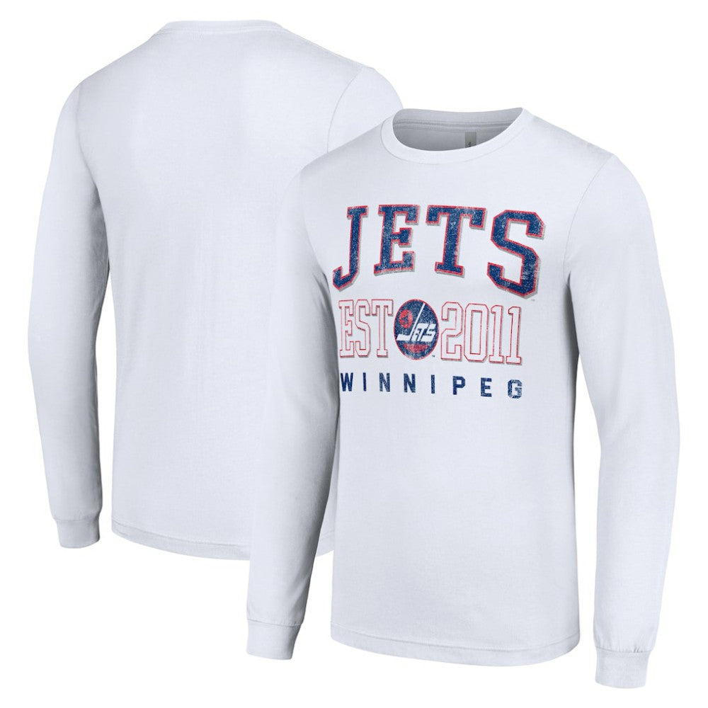 NHL Winnipeg Jets Starter Retro Graphic Long Sleeve Crew T-Shirt - White