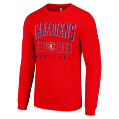 NHL Montreal Canadiens Starter Retro Graphic Long Sleeve Crew T-Shirt - Red