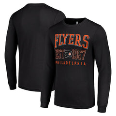 NHL Philadelphia Flyers Starter Retro Graphic Long Sleeve Crew T-Shirt - Black
