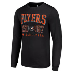NHL Philadelphia Flyers Starter Retro Graphic Long Sleeve Crew T-Shirt - Black