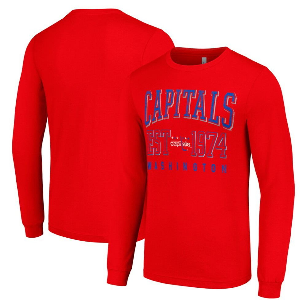 NHL Washington Capitals Starter Retro Graphic Long Sleeve Crew T-Shirt - Red