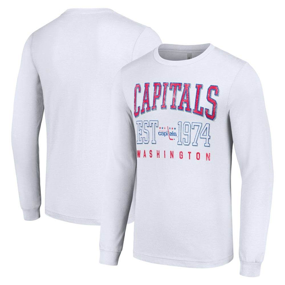 NHL Washington Capitals Starter Retro Graphic Long Sleeve Crew T-Shirt - White