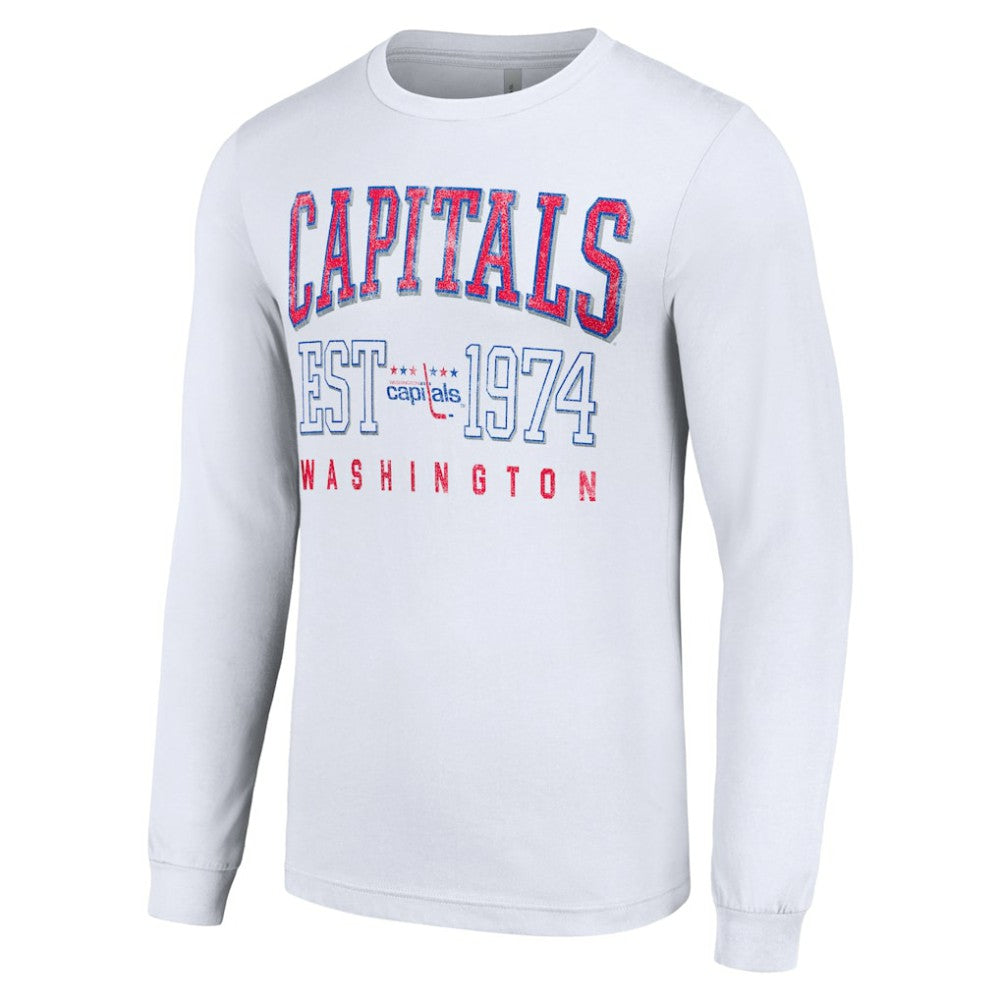 NHL Washington Capitals Starter Retro Graphic Long Sleeve Crew T-Shirt - White