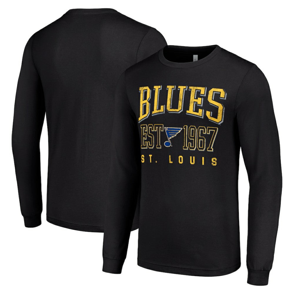 NHL St. Louis Blues Starter Retro Graphic Long Sleeve Crew T-Shirt - Black