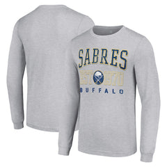 NHL Buffalo Sabres Starter Retro Graphic Long Sleeve Crew T-Shirt - Heather Gray