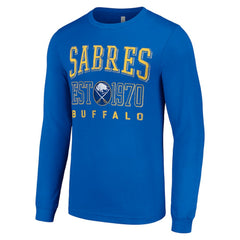 NHL Buffalo Sabres Starter Retro Graphic Long Sleeve Crew T-Shirt - Royal