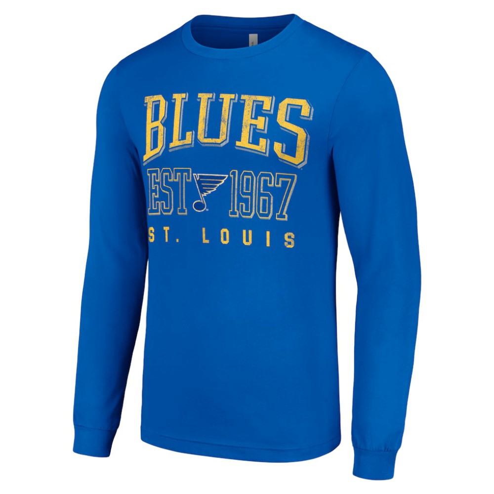 NHL St. Louis Blues Starter Retro Graphic Long Sleeve Crew T-Shirt - Royal