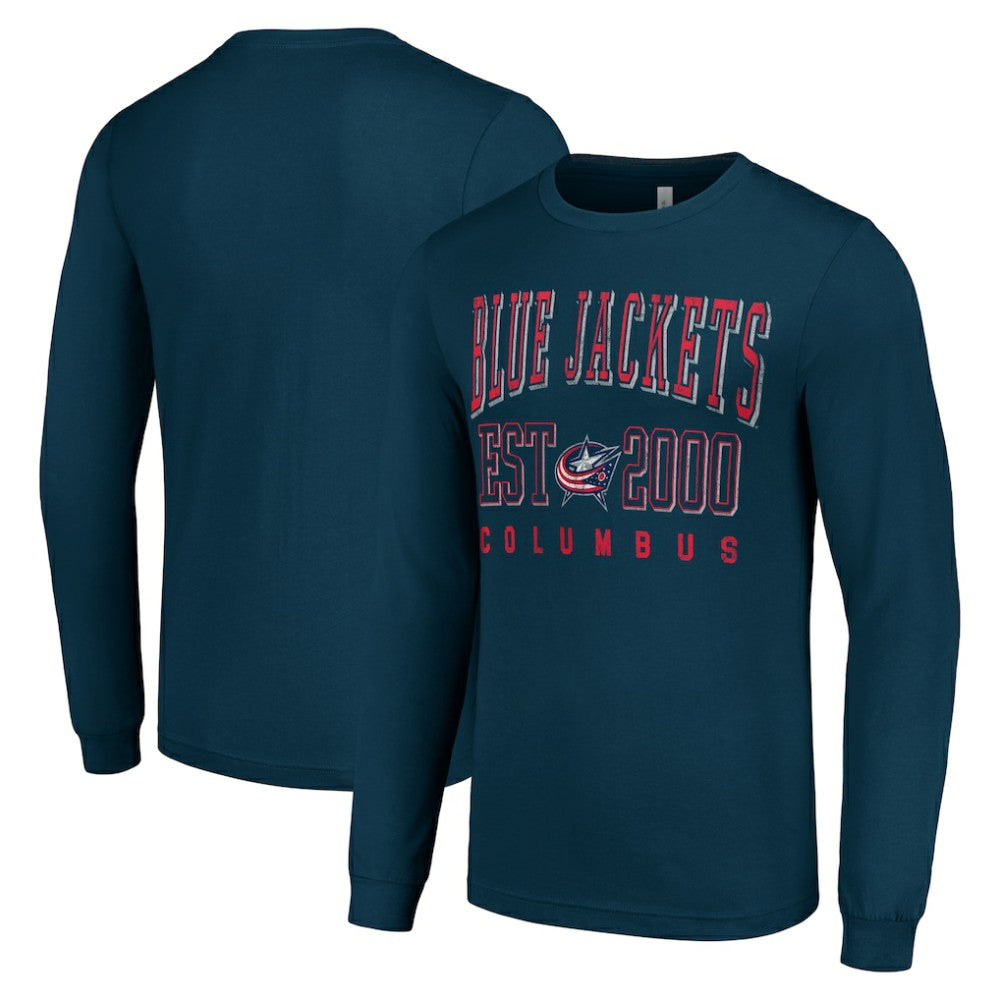 NHL Columbus Blue Jackets Starter Logo Graphic Long Sleeve T-Shirt - Navy
