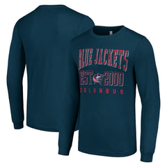 NHL Columbus Blue Jackets Starter Logo Graphic Long Sleeve T-Shirt - Navy