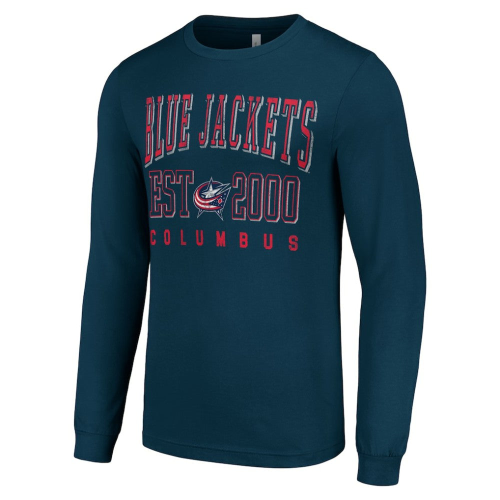 NHL Columbus Blue Jackets Starter Logo Graphic Long Sleeve T-Shirt - Navy