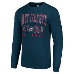 NHL Columbus Blue Jackets Starter Logo Graphic Long Sleeve T-Shirt - Navy
