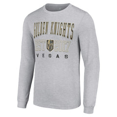 NHL Vegas Golden Knights Starter Logo Graphic Long Sleeve T-Shirt - Heather Gray