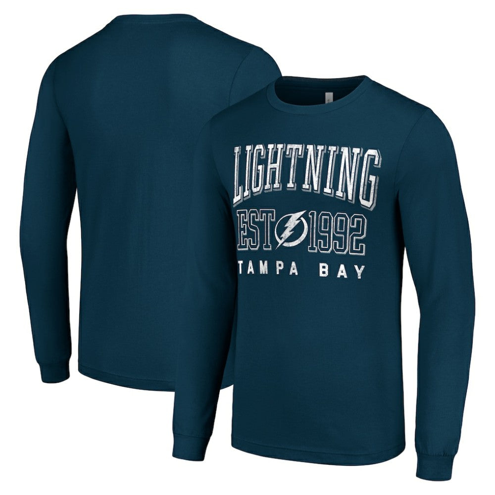 NHL Tampa Bay Lightning Starter Logo Graphic Long Sleeve T-Shirt - Navy