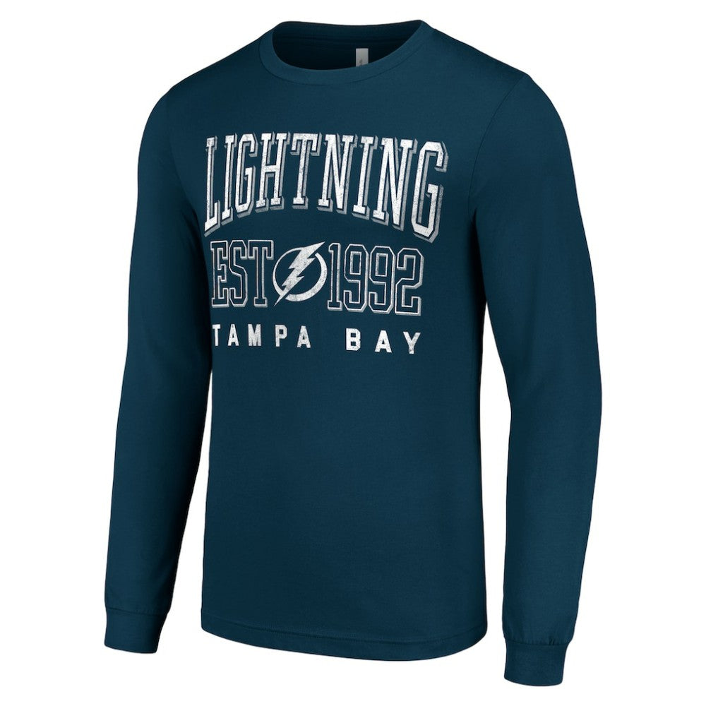 NHL Tampa Bay Lightning Starter Logo Graphic Long Sleeve T-Shirt - Navy