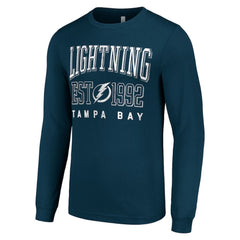 NHL Tampa Bay Lightning Starter Logo Graphic Long Sleeve T-Shirt - Navy