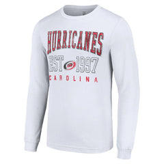 NHL Carolina Hurricanes Starter Logo Graphic Long Sleeve T-Shirt - White
