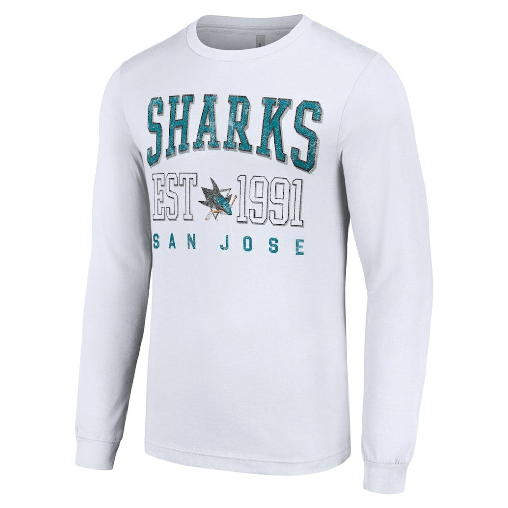 NHL San Jose Sharks Starter Logo Graphic Long Sleeve T-Shirt - White