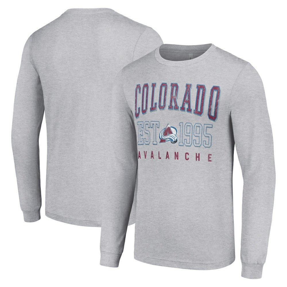 NHL Colorado Avalanche Starter Logo Graphic Long Sleeve T-Shirt - Heather Gray