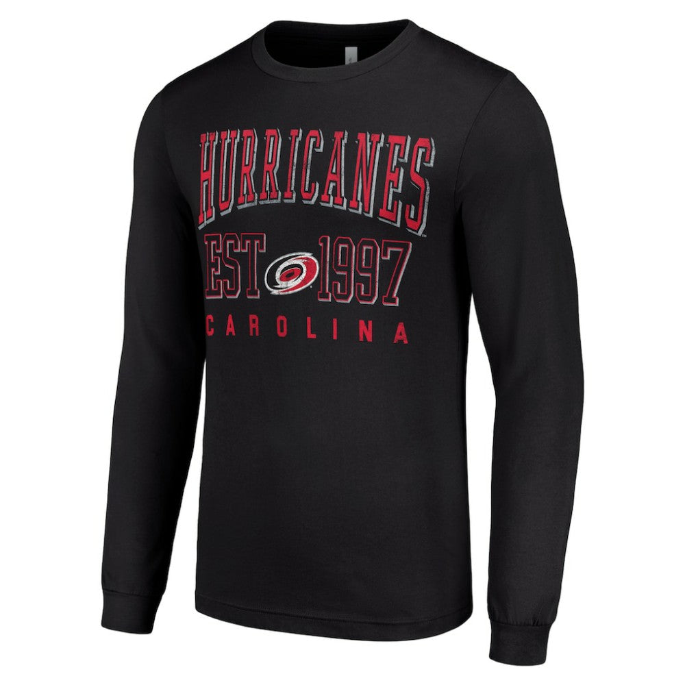NHL Carolina Hurricanes Starter Logo Graphic Long Sleeve T-Shirt - Black
