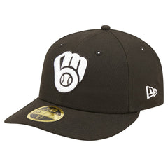 Milwaukee Brewers New Era Low Profile 59FIFTY Fitted Hat - Black Hats
