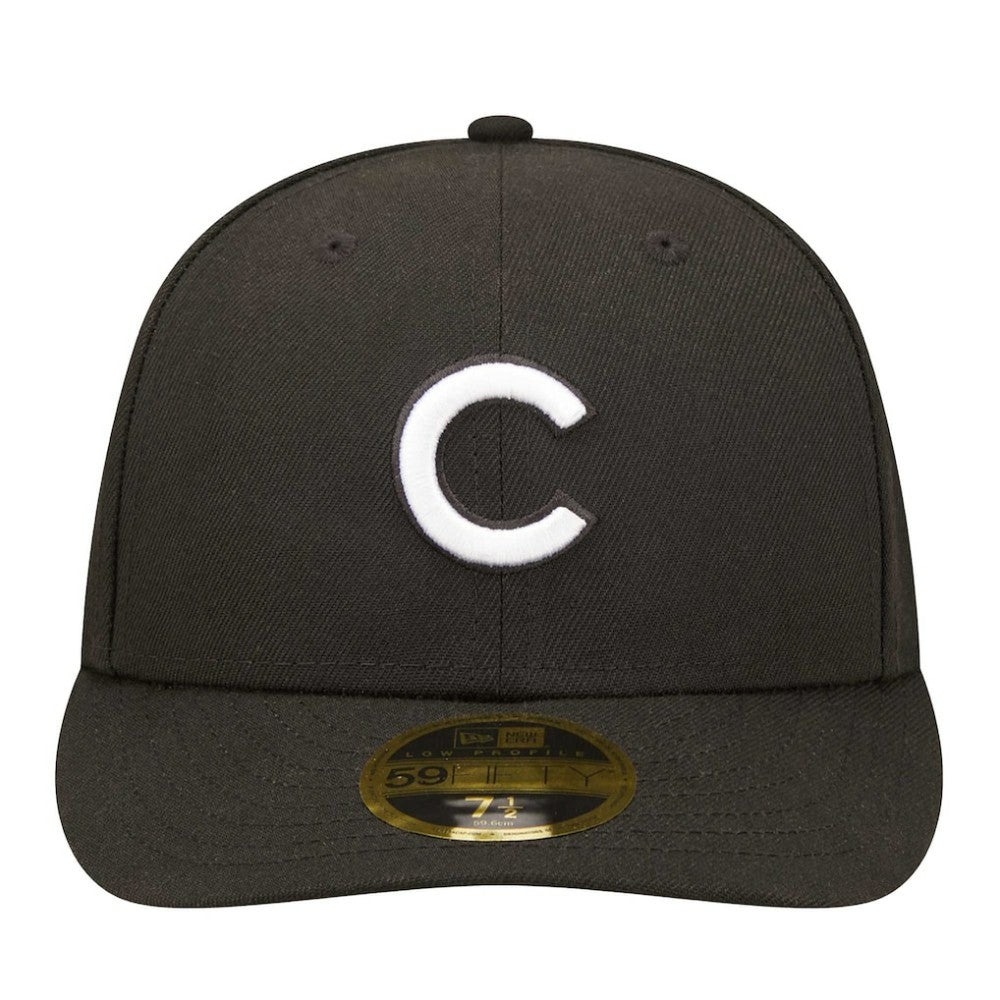 Chicago Cubs New Era Low Profile 59FIFTY Fitted Hat - Black Hats
