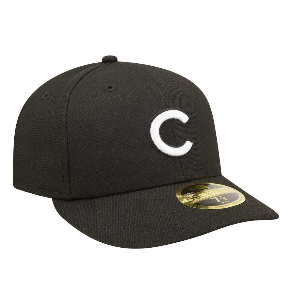 Chicago Cubs New Era Low Profile 59FIFTY Fitted Hat - Black Hats
