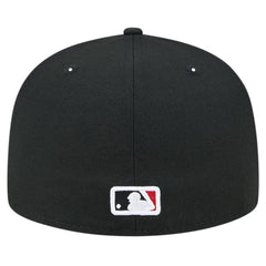 Washington Nationals New Era Checkered Undervisor 59FIFTY Fitted Hat - Black Hats