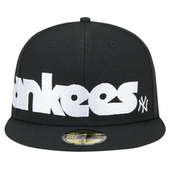 New York Yankees New Era Checkered Undervisor 59FIFTY Fitted Hat - Black Hats