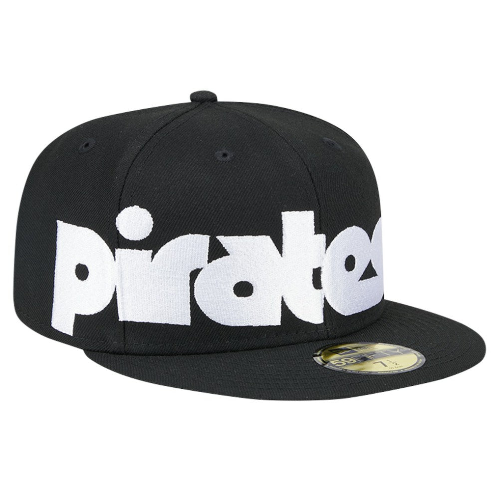 Pittsburgh Pirates New Era Checkered Undervisor 59FIFTY Fitted Hat - Black Hats