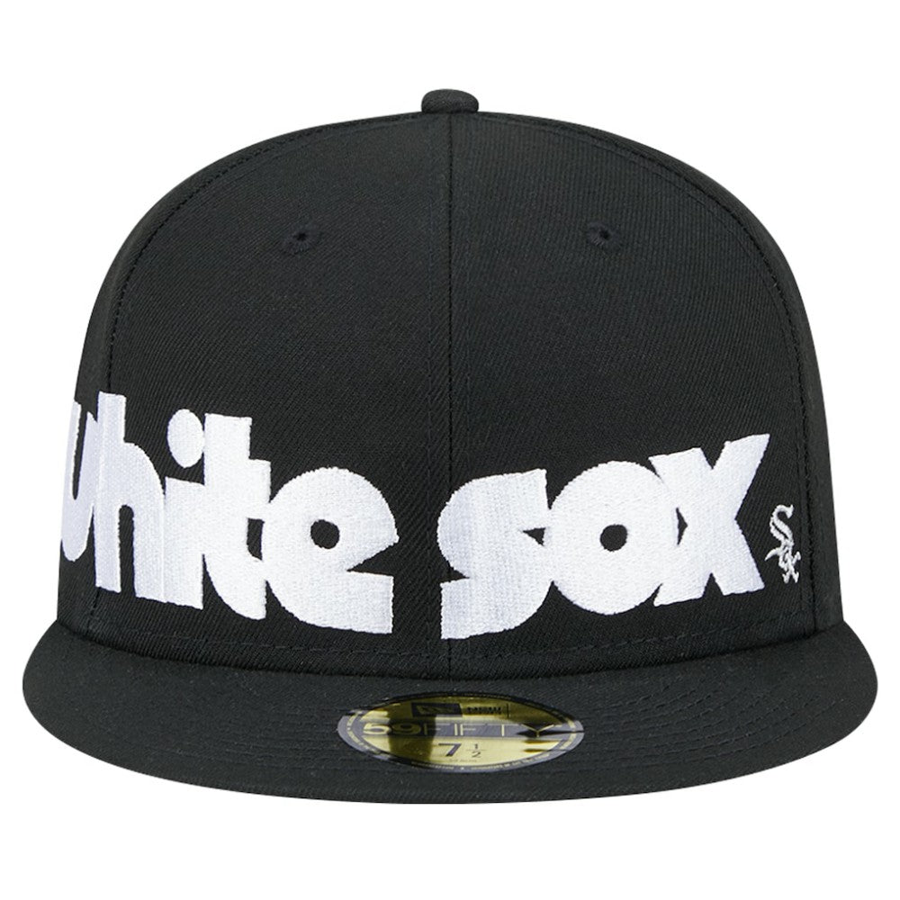 Chicago White Sox New Era Checkered Undervisor 59FIFTY Fitted Hat - Black Hats