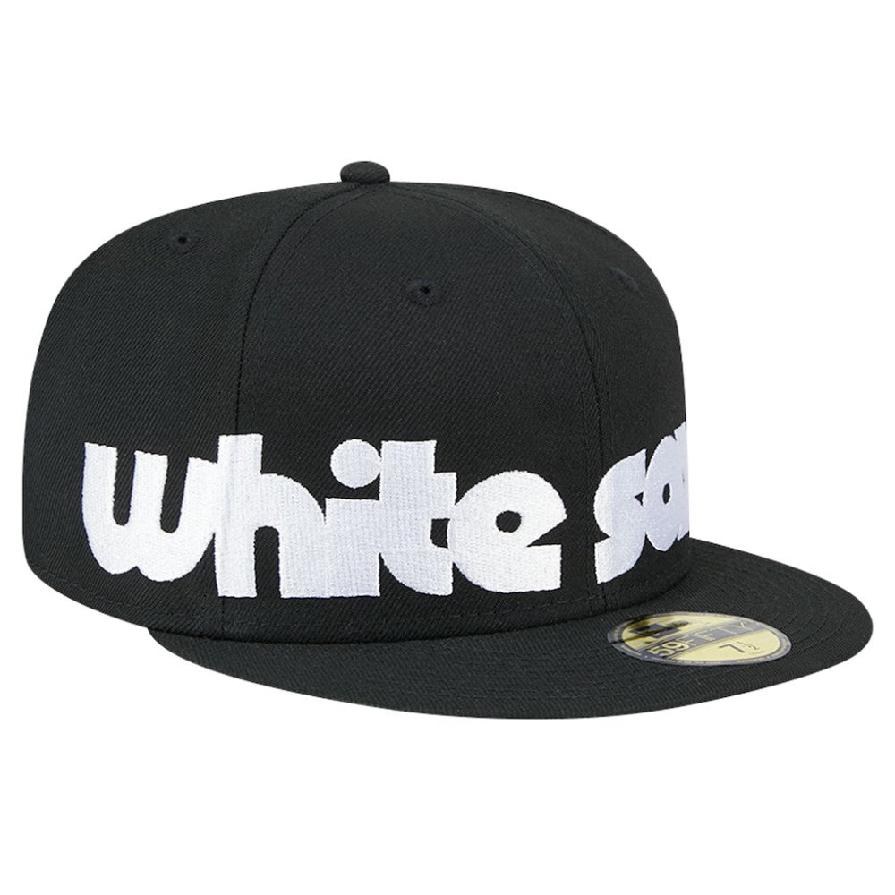 Chicago White Sox New Era Checkered Undervisor 59FIFTY Fitted Hat - Black Hats
