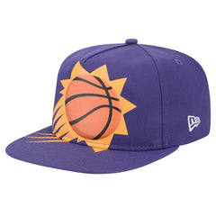 Phoenix Suns Oversized Puff Print Logo Golfer Snapback Hat Purple