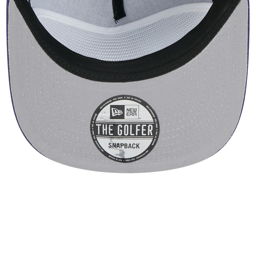 Phoenix Suns Oversized Puff Print Logo Golfer Snapback Hat Purple