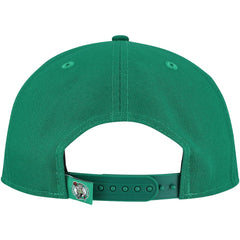 Boston Celtics Oversized Puff Print Logo Golfer Snapback Hat Kelly Green